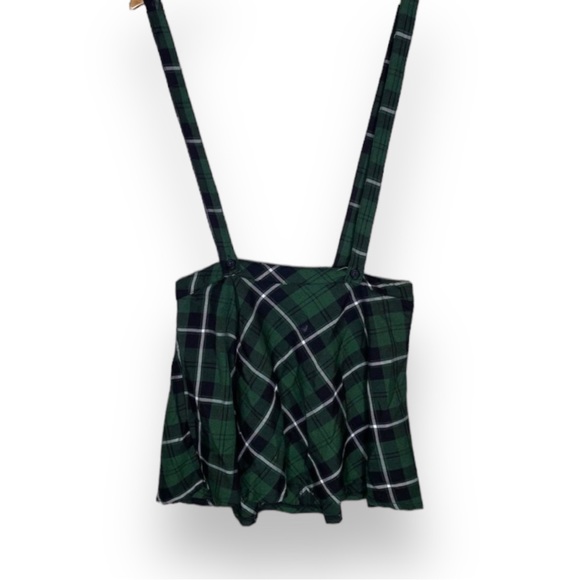 Tripp nyc Dresses & Skirts - Vintage Y2K Tripp NYC Green Plaid Suspender Skirt